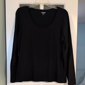 Lands' End Women's Classic Black Long Sleeve Tee
